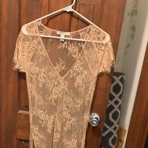 Forever21 Contemporary Sheer Custom Dress M Stoned